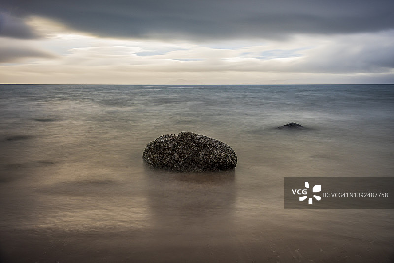 苏格兰北艾尔郡的西米尔海滩图片素材