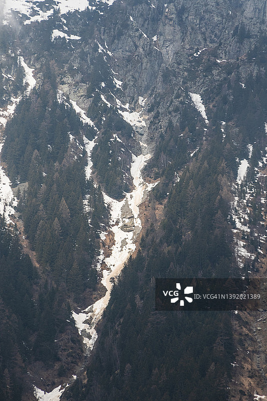 法国霞慕尼美丽的雪山阿尔卑斯山图片素材