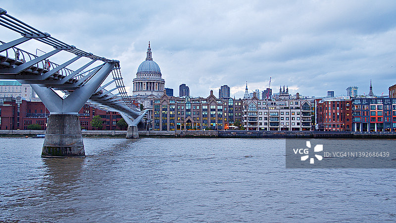 千禧桥，伦敦图片素材