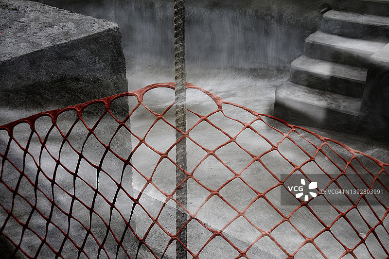 混凝土泳池围栏施工图片素材