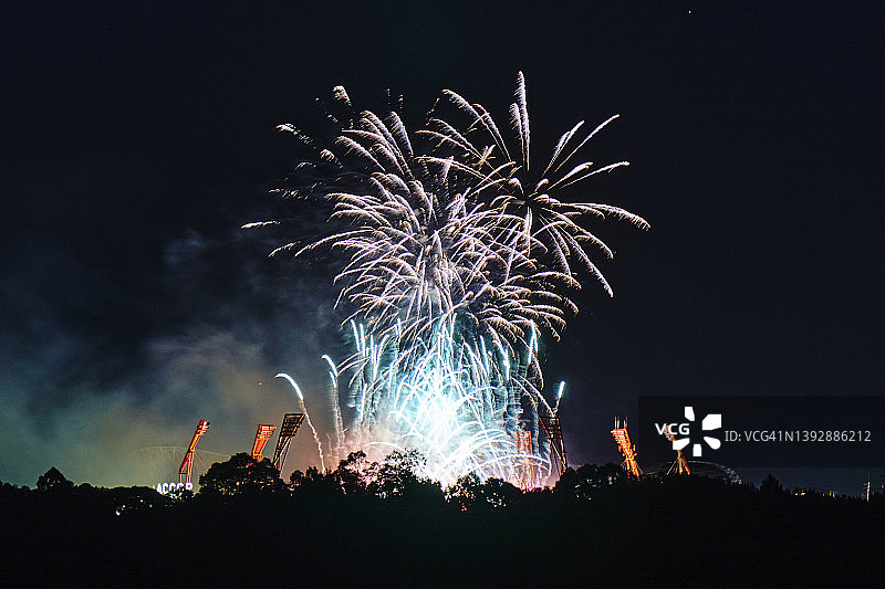 2022年悉尼复活节表演烟花图片素材