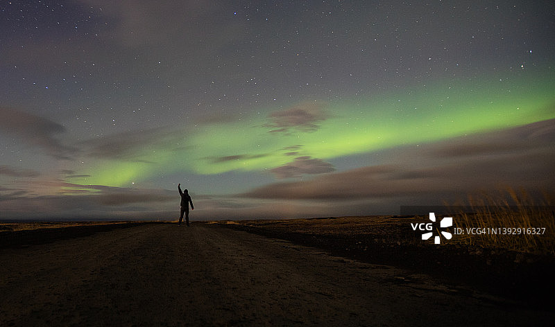 冰岛的北极光图片素材