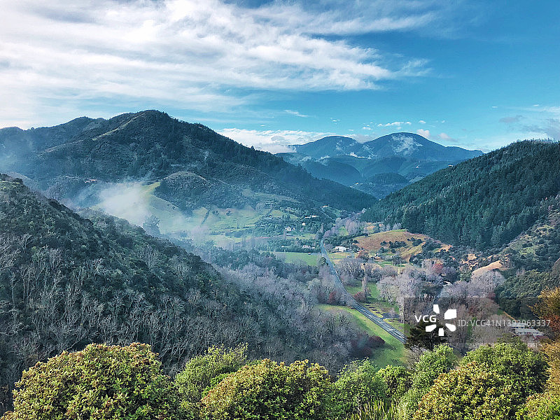 尼尔逊新西兰中心的山谷景色图片素材