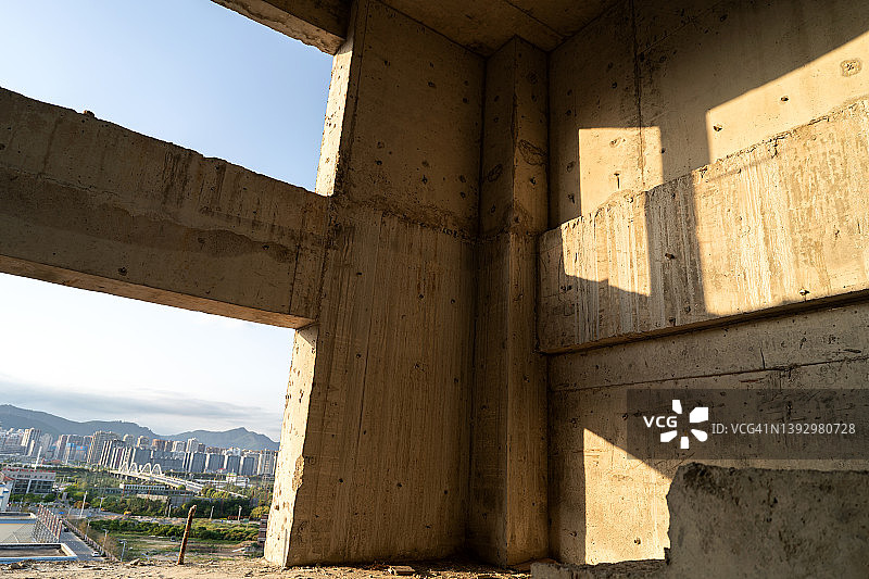 光效混凝土建筑图片素材