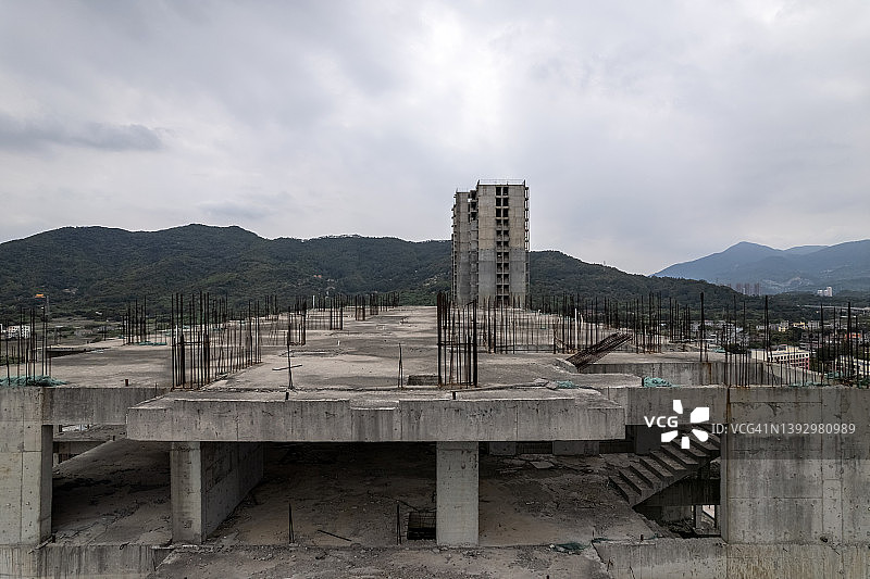 钢筋混凝土建筑工地屋顶图片素材