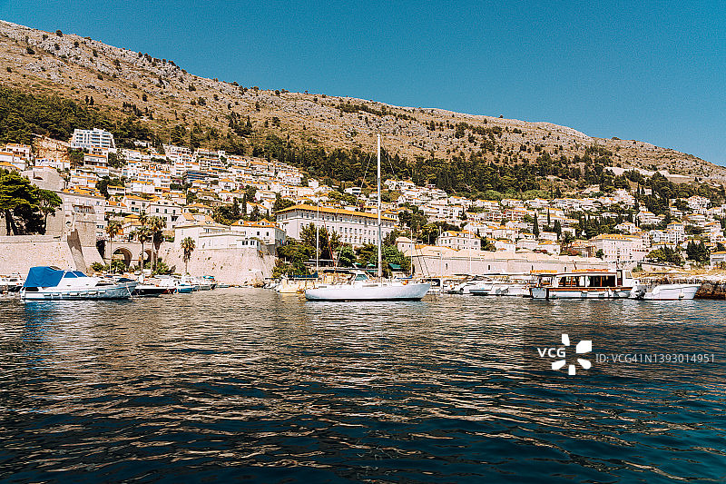 克罗地亚杜布罗夫尼克东部老港图片素材