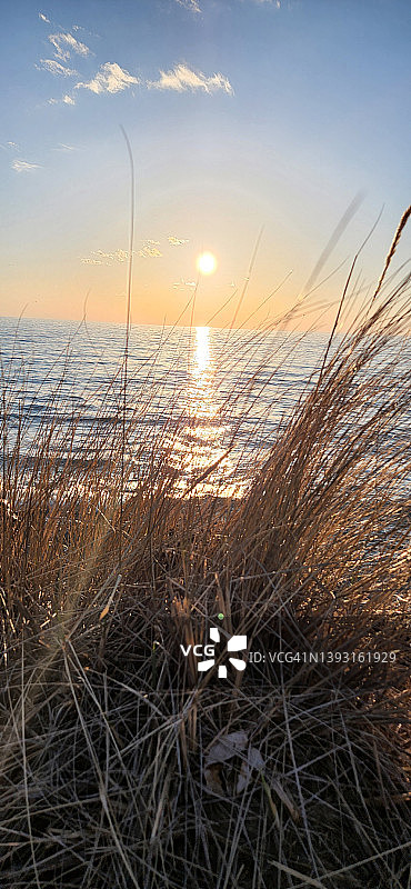 眺望地平线沙丘草图片素材