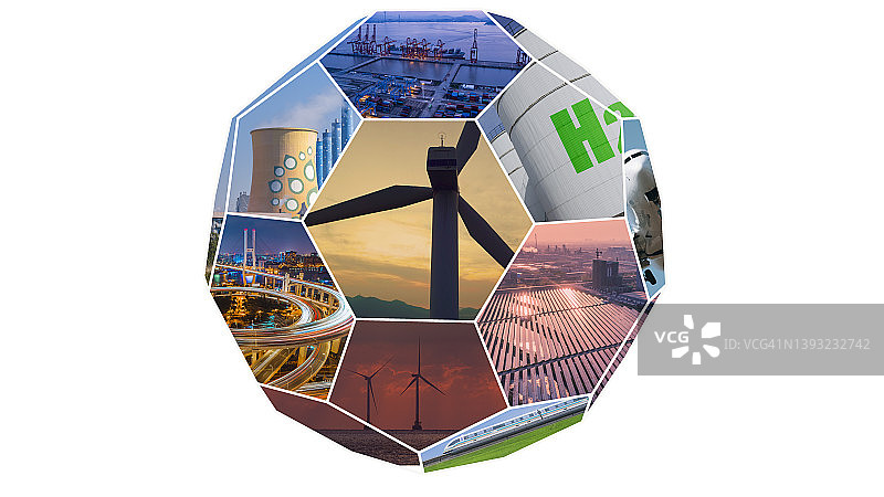 可持续能源与交通运输系列，净零概念摄影图片素材