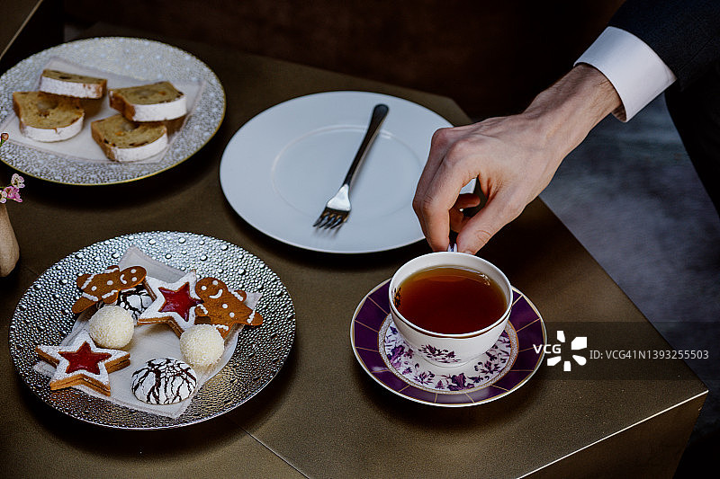 圣诞季下午茶套餐图片素材