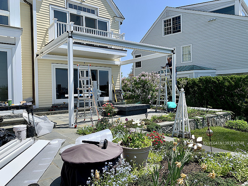 建造凉棚图片素材