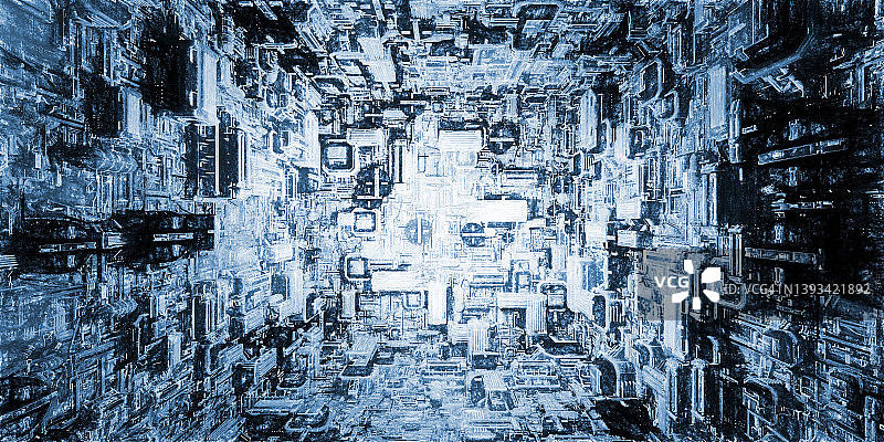 未来感VR技术房间图片素材