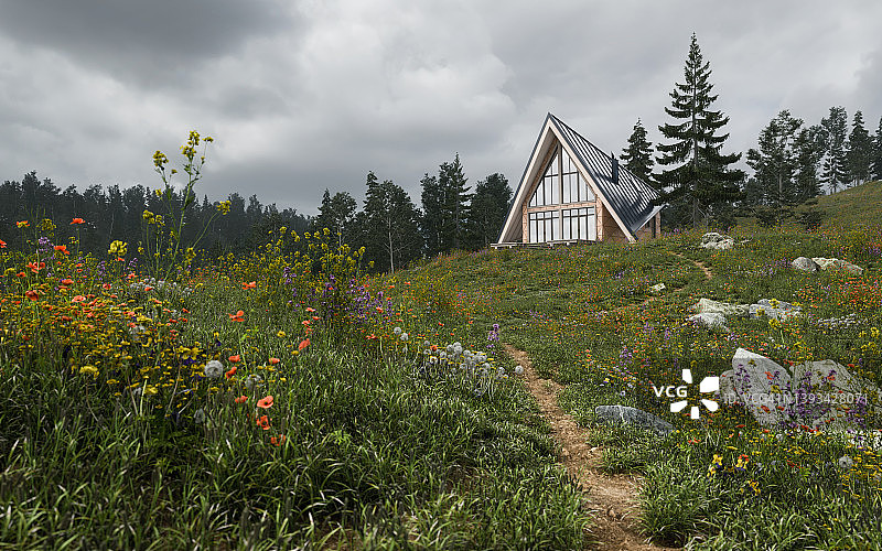 山间别墅图片素材
