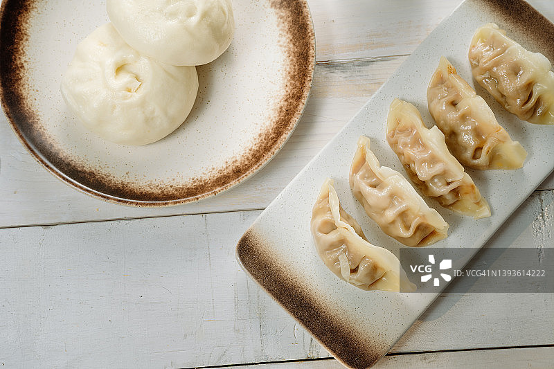 饺子、包子和豆浆图片素材