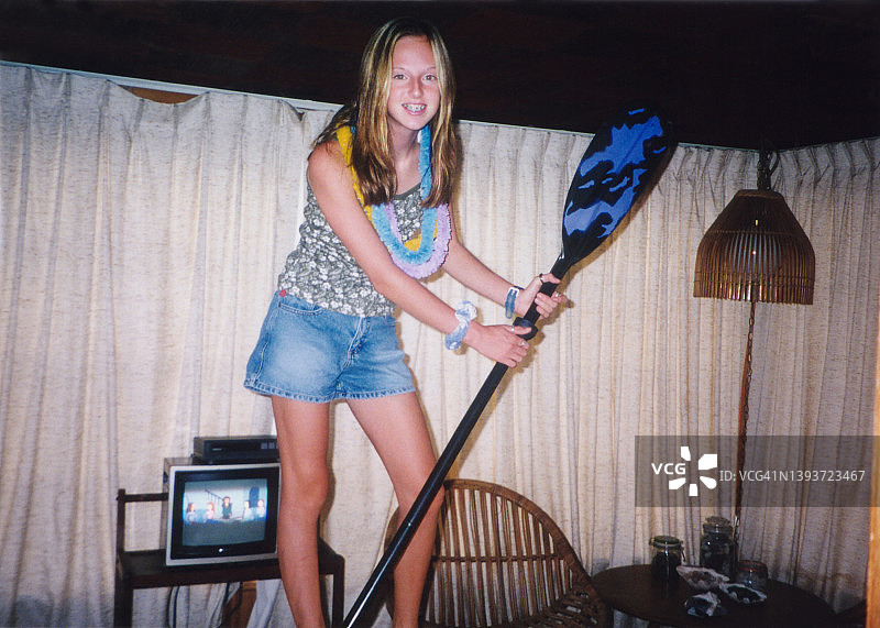 90年代Y2K风夏季旅行少女写真图片素材