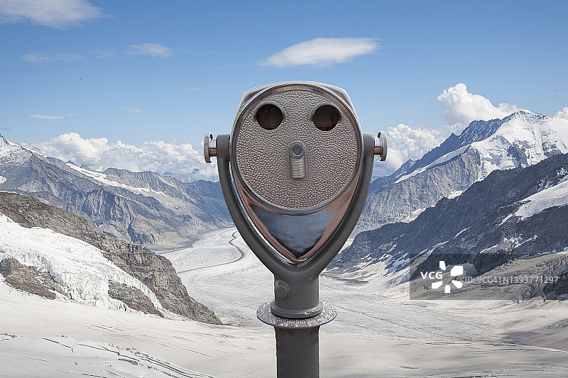 冰川上的望远镜图片素材