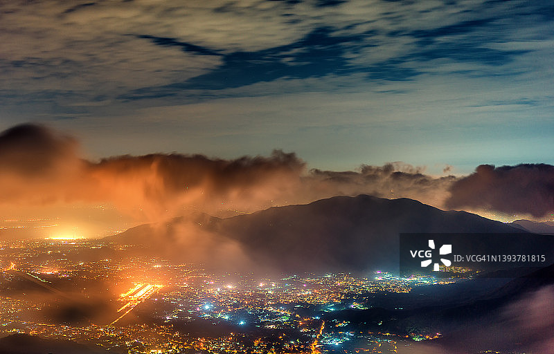 新界城市夜景图片素材