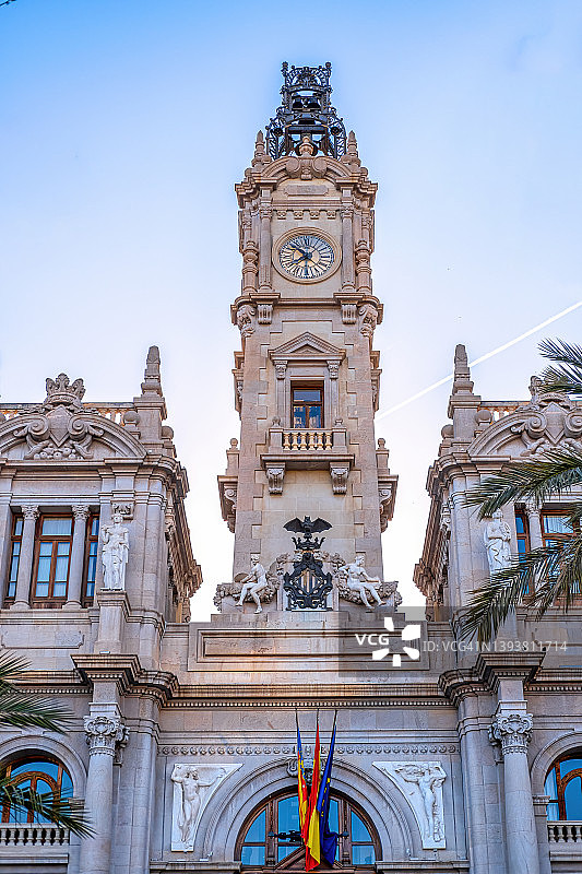 西班牙瓦伦西亚市政厅建筑图片素材
