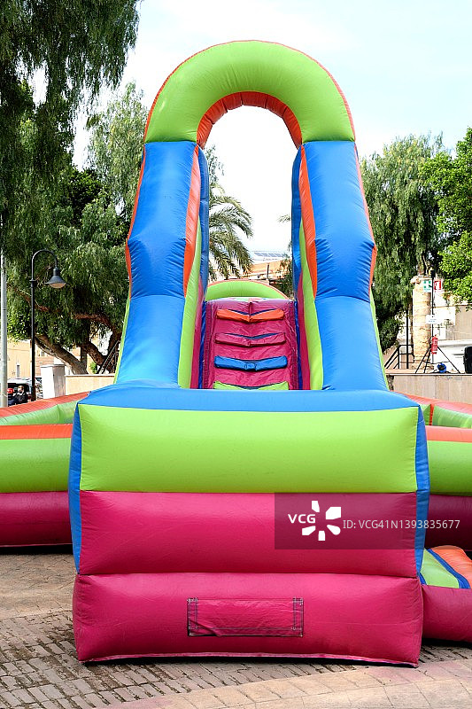 充气儿童游戏图片素材