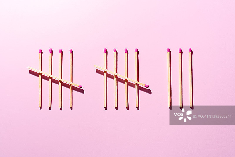 由火柴棍组成的计数图图片素材