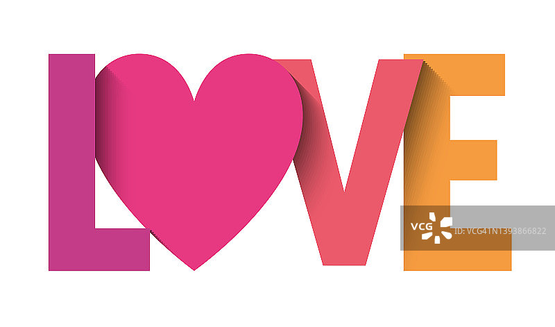 彩色爱心排版banner图片素材