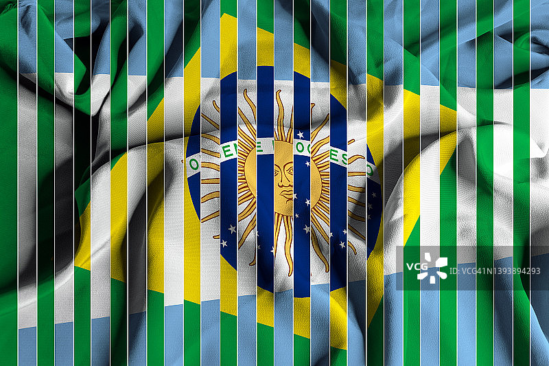 巴西和阿根廷国旗图片素材