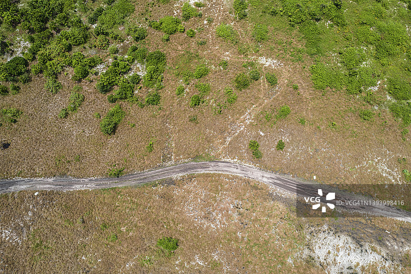 航拍泥路图片素材