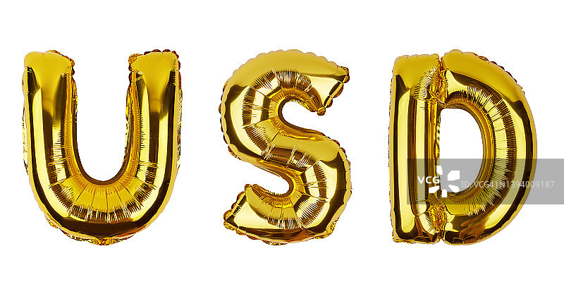 美元气球字（白色背景）图片素材
