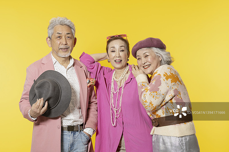 老年男女时尚肖像图片素材