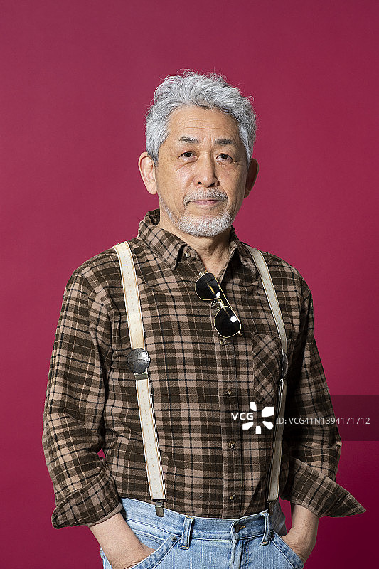 时尚老年男人人像图片素材