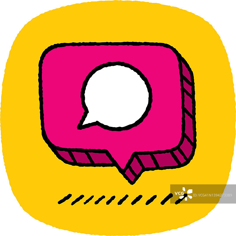评论语音气泡涂鸦7图片素材