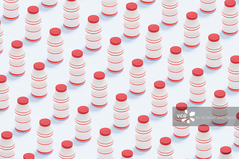 含乳酸杆菌的益生菌奶饮料瓶图片素材