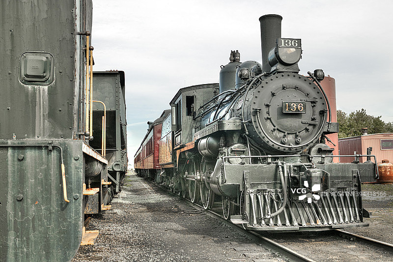 老式蒸汽机车图片素材