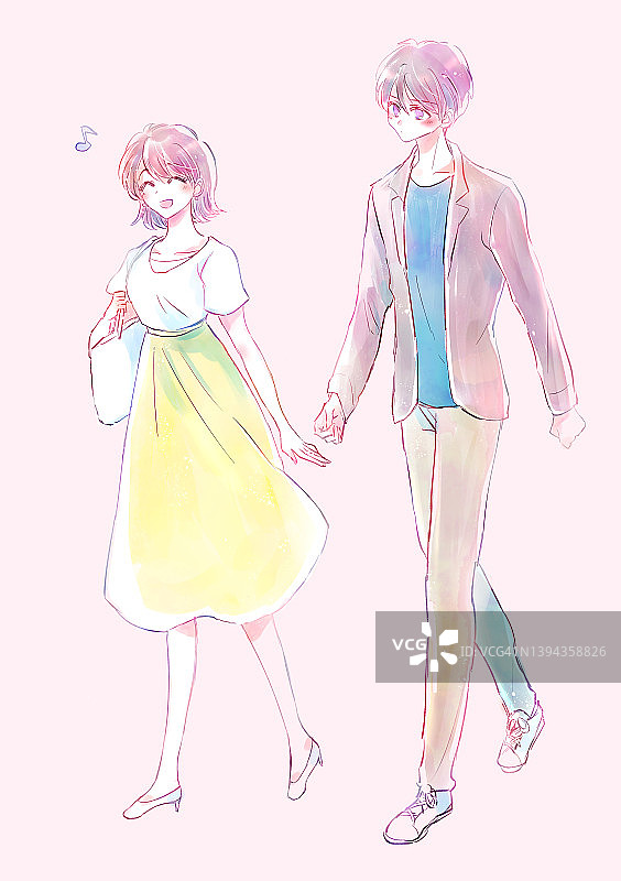 快乐的男女情侣图片素材