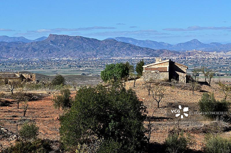 西班牙穆尔西亚洛尔卡城堡城市遗址图片素材