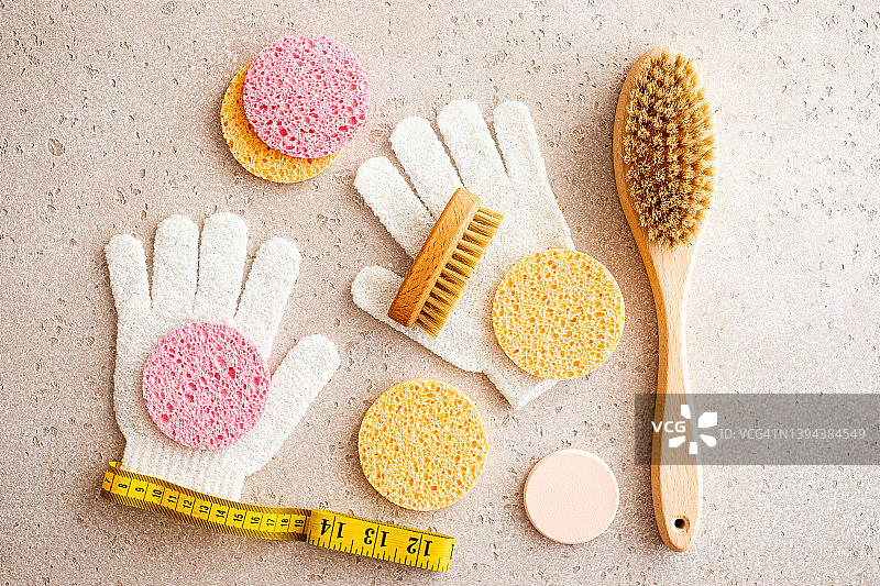 环保身体护理用品套装图片素材