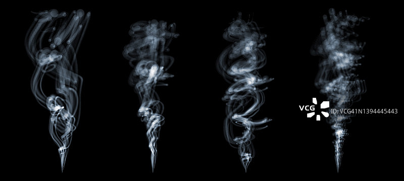 黑色背景上的烟雾或蒸汽图片素材