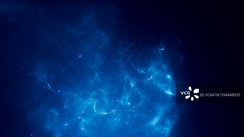 黑色背景上的蓝色雾气图片素材