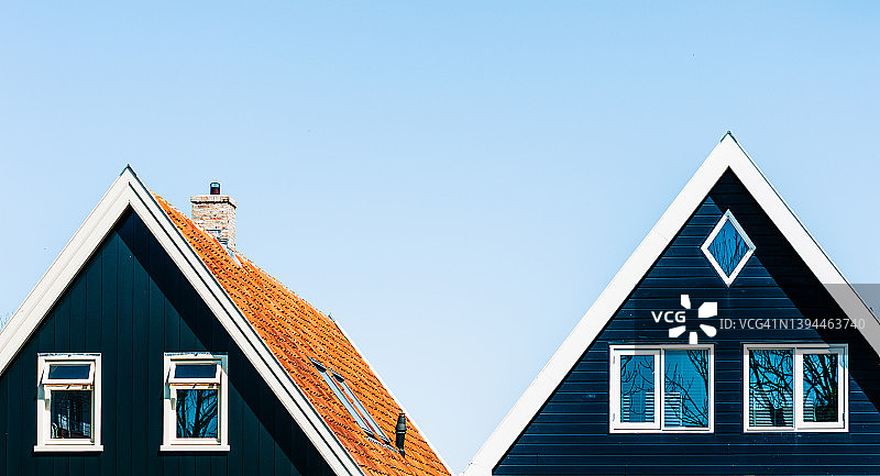 荷兰的尖顶房屋图片素材
