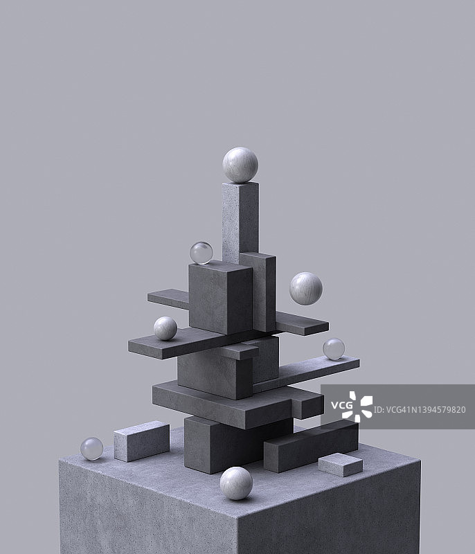 3D抽象组合图片素材