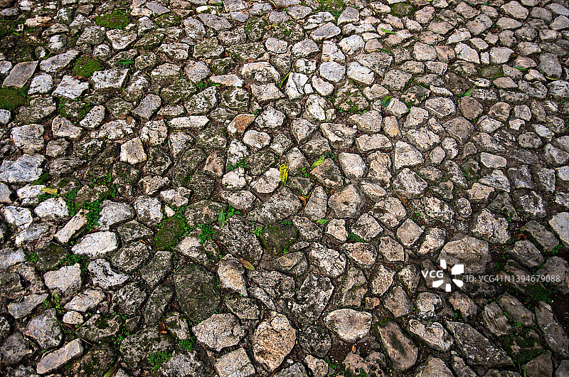 破旧的石头小路图片素材