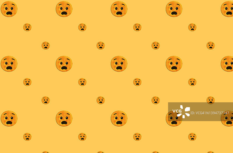 哭泣的悲伤毛毡表情符号无缝图案图片素材