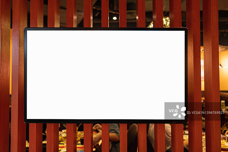 墙上的空白广告牌图片素材