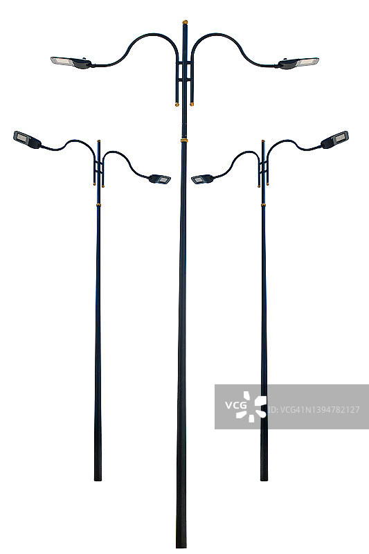 白色背景上的街灯图片素材