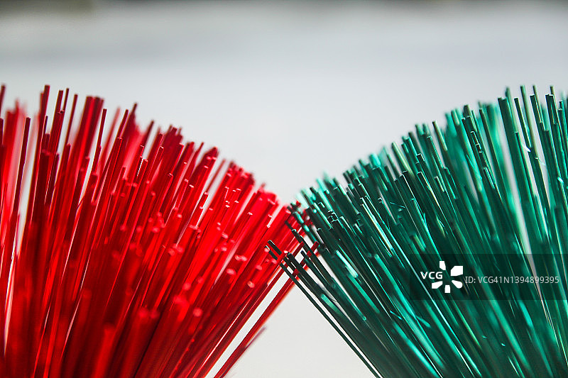 越南顺化市的红绿竹竿图片素材