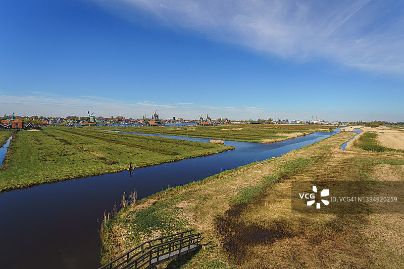 荷兰赞瑟斯汉斯风车村古建筑图片素材