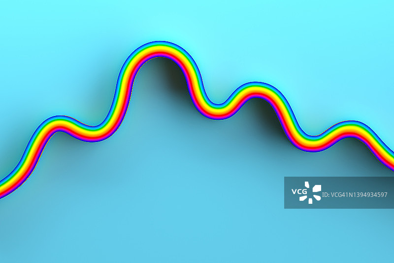 抽象彩虹曲线图图片素材