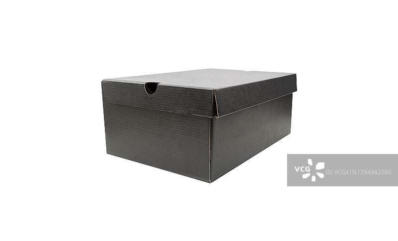 白色背景上的带盖黑色长方形盒子图片素材