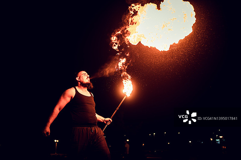 喷火表演图片素材