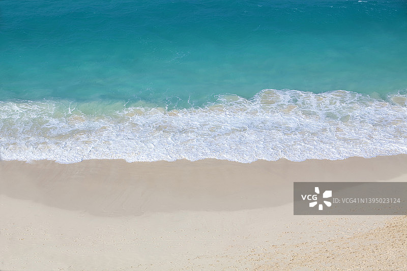 空旷的海滩高 Angle 拍摄图片素材