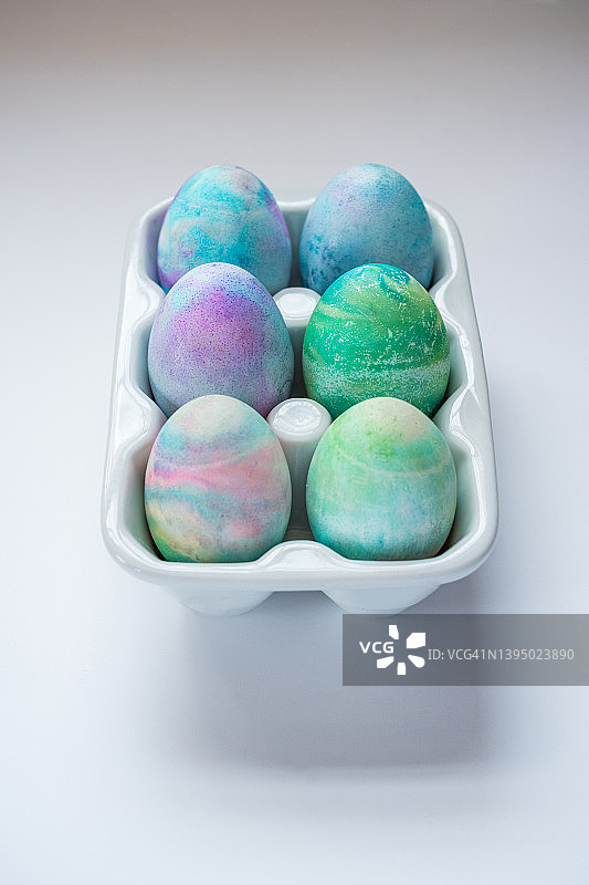 大理石纹染色复活节彩蛋图片素材